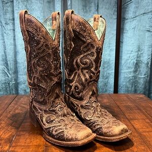Corral Black Glitter Western Boots